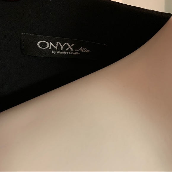 Black Formal Accordion Pleated Accent Style Dress - Picture 9 of 10